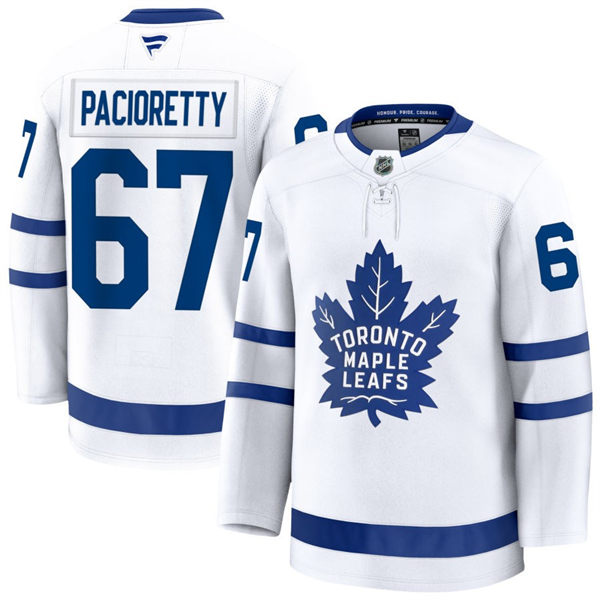 Men's Toronto Maple Leafs #67 Max Pacioretty Fanatics Away White Player Jersey Men's Toronto Maple Leafs #67 Max Pacioretty Fanatics Away White Player Jersey